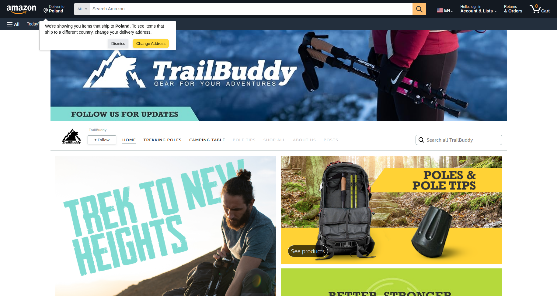 TrailBuddy Adjustable Trekking Poles Screenshot