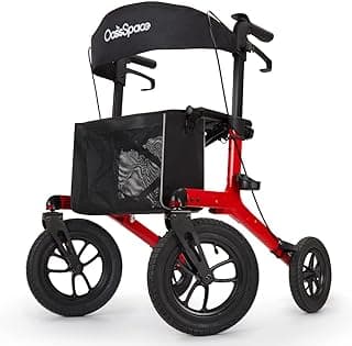 OasisSpace All Terrain Rollator Walker with Pneumatic Tires Screenshot