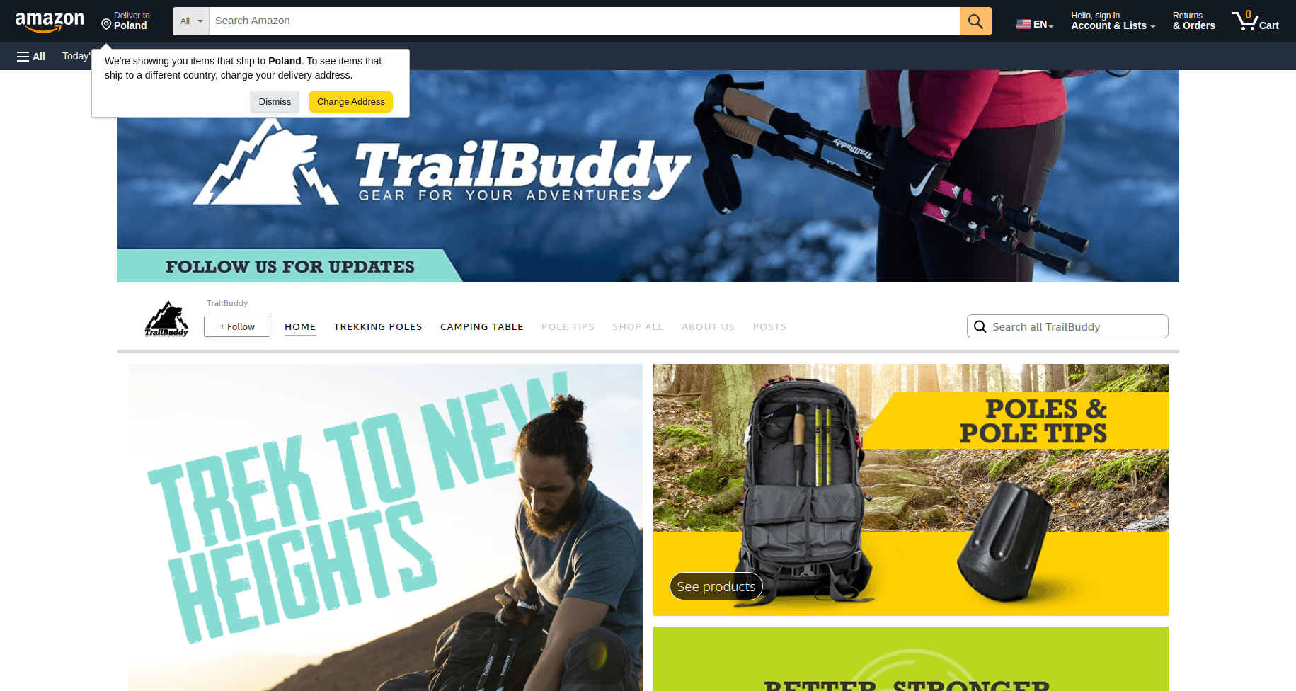 TrailBuddy Adjustable Trekking Poles Screenshot